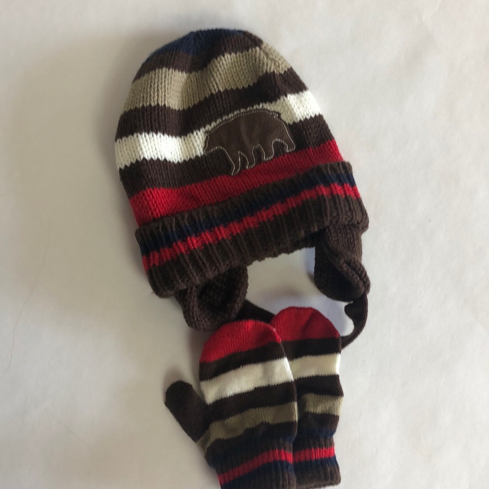Toddler winter hat/mittens set multicolor 12-24M